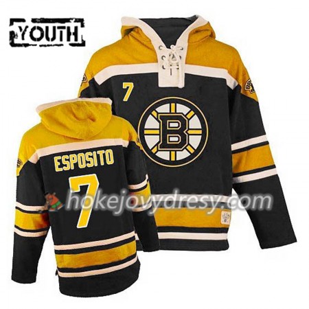 Boston Bruins Phil Esposito 7 Černá Sawyer Mikiny Hooded - Dětské